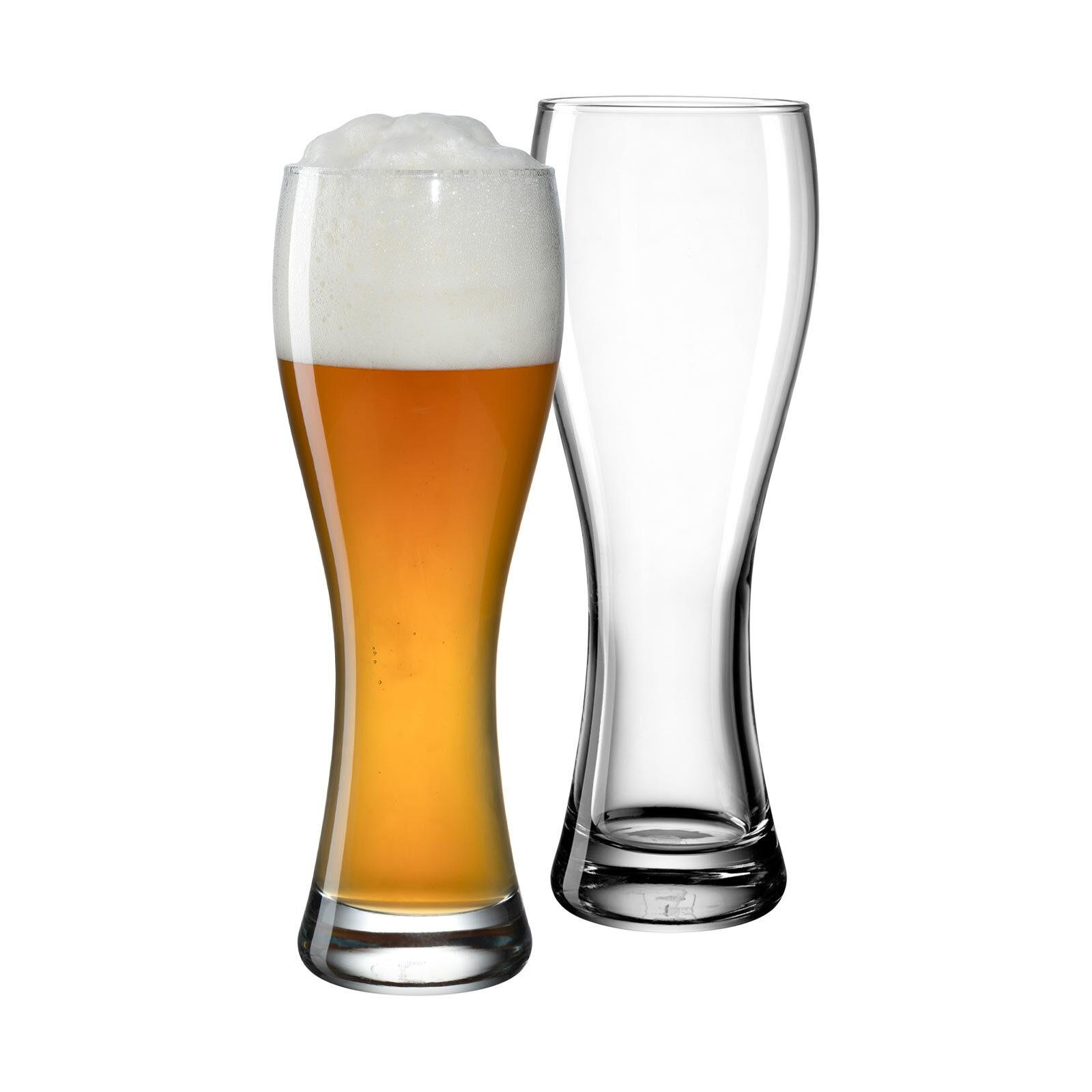WEIZENBIERGLÄSER Maxima transparent 500 ml 2er Set - Transparent, Glas (0.5L) - Leonardo Living