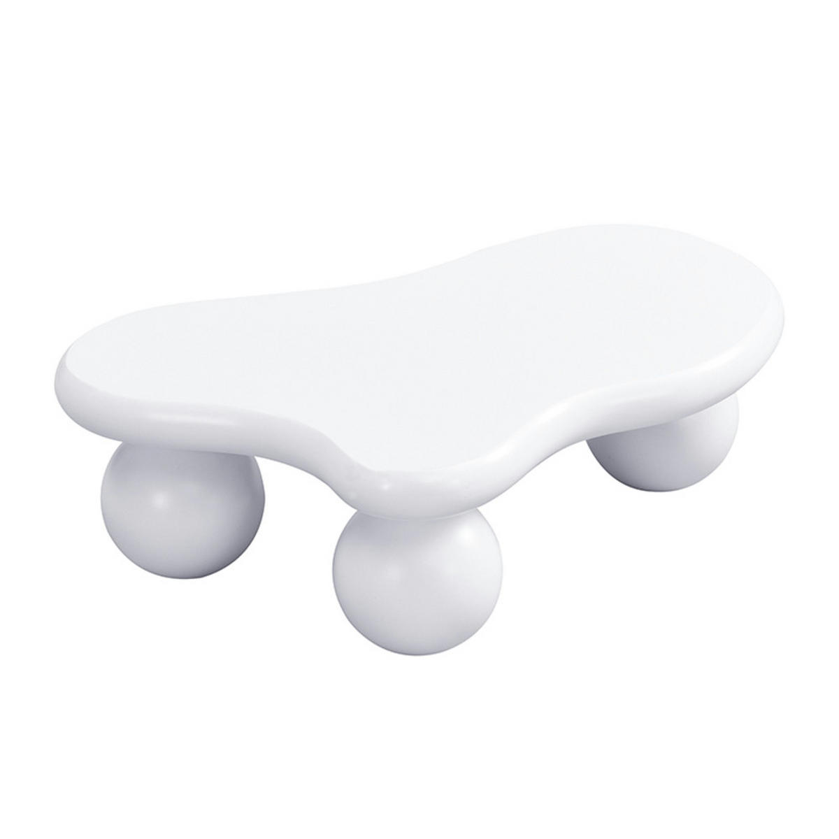 COUCHTISCH Cloud-Form LED 16-Farben Modern Weiß - Weiß, Holz (53.34/45.09/30.48cm) - FLIEKS