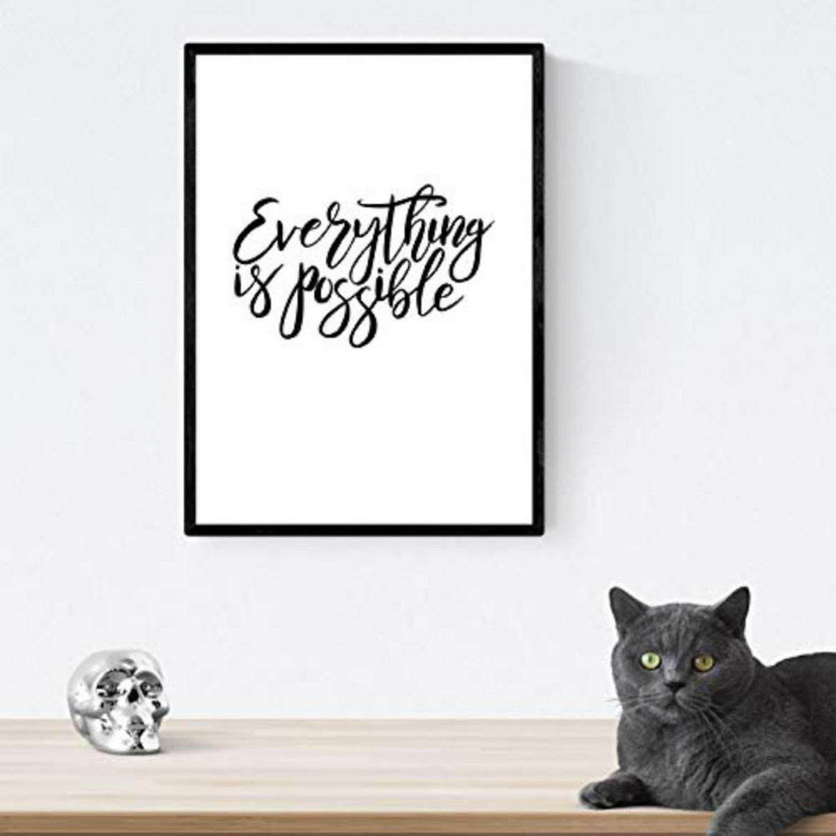 POSTER Set mit 4 glücklich und bunt ‚Immer‘ A4 Rahmenlos - Klar, Papier (29.7/3cm) - Nacnic