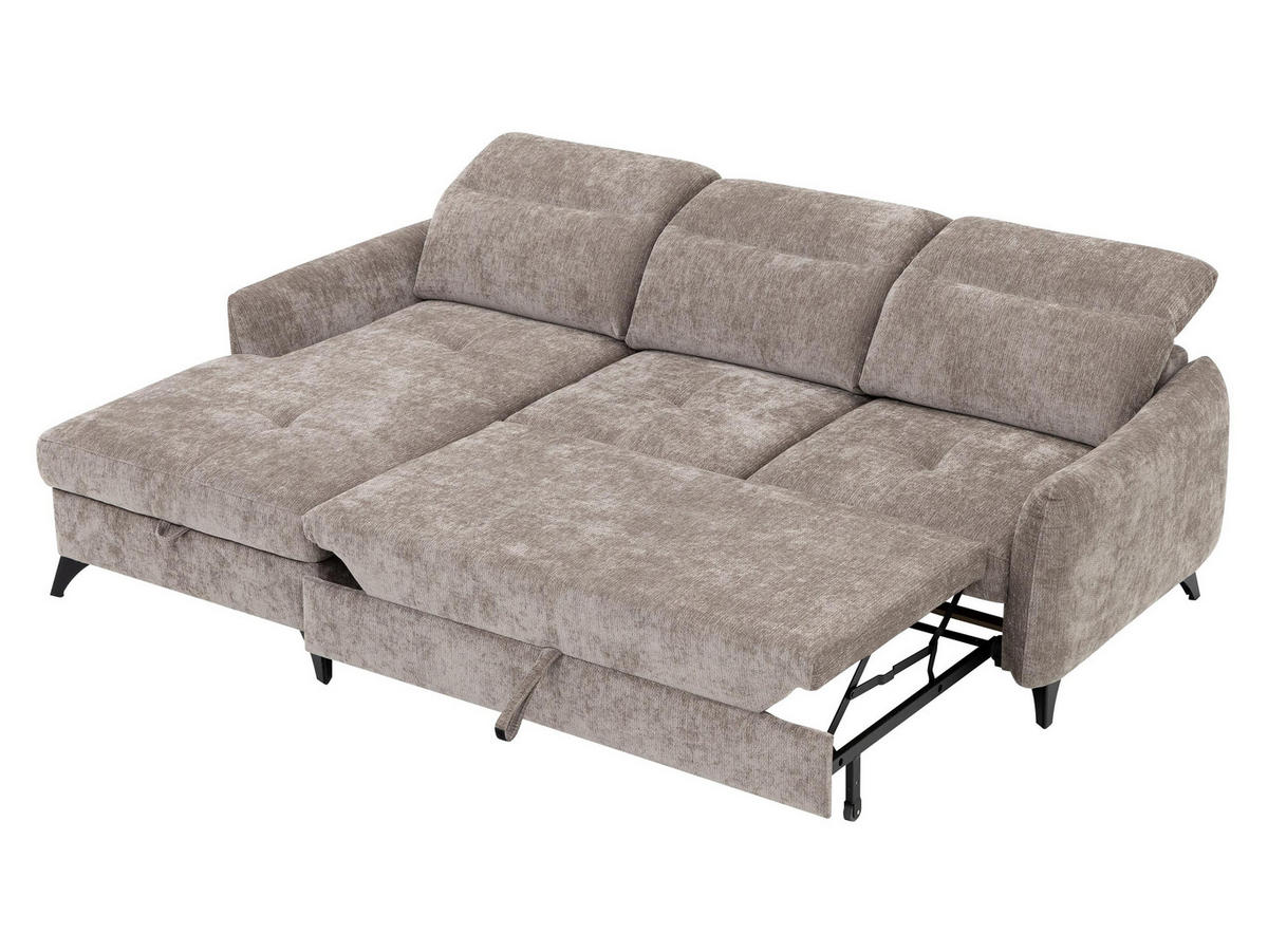 ECKSOFA Talia, Seite: Rechts 2R-LC - Beige/Schwarz, Holz/Kunststoff (238/167cm) - MIRJAN24