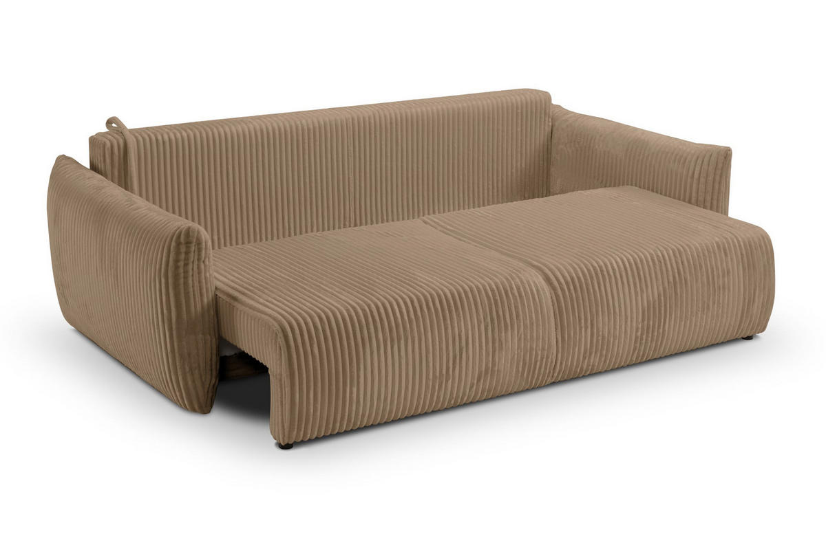 SOFA Hallora - Beige (Tilia 17) - Beige, Holzwerkstoff (240/88/108cm) - Möblo