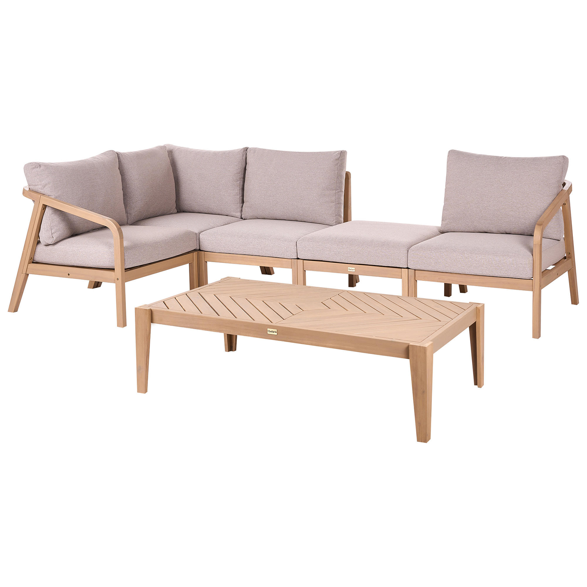 Beliani Garten Hellbraun, Braun, Beige