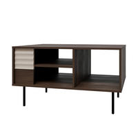 COUCHTISCH Astra Dunkles Holz und Kaschmir - Beige, Holzwerkstoff (60/96.6/55cm) - Petits-meubles