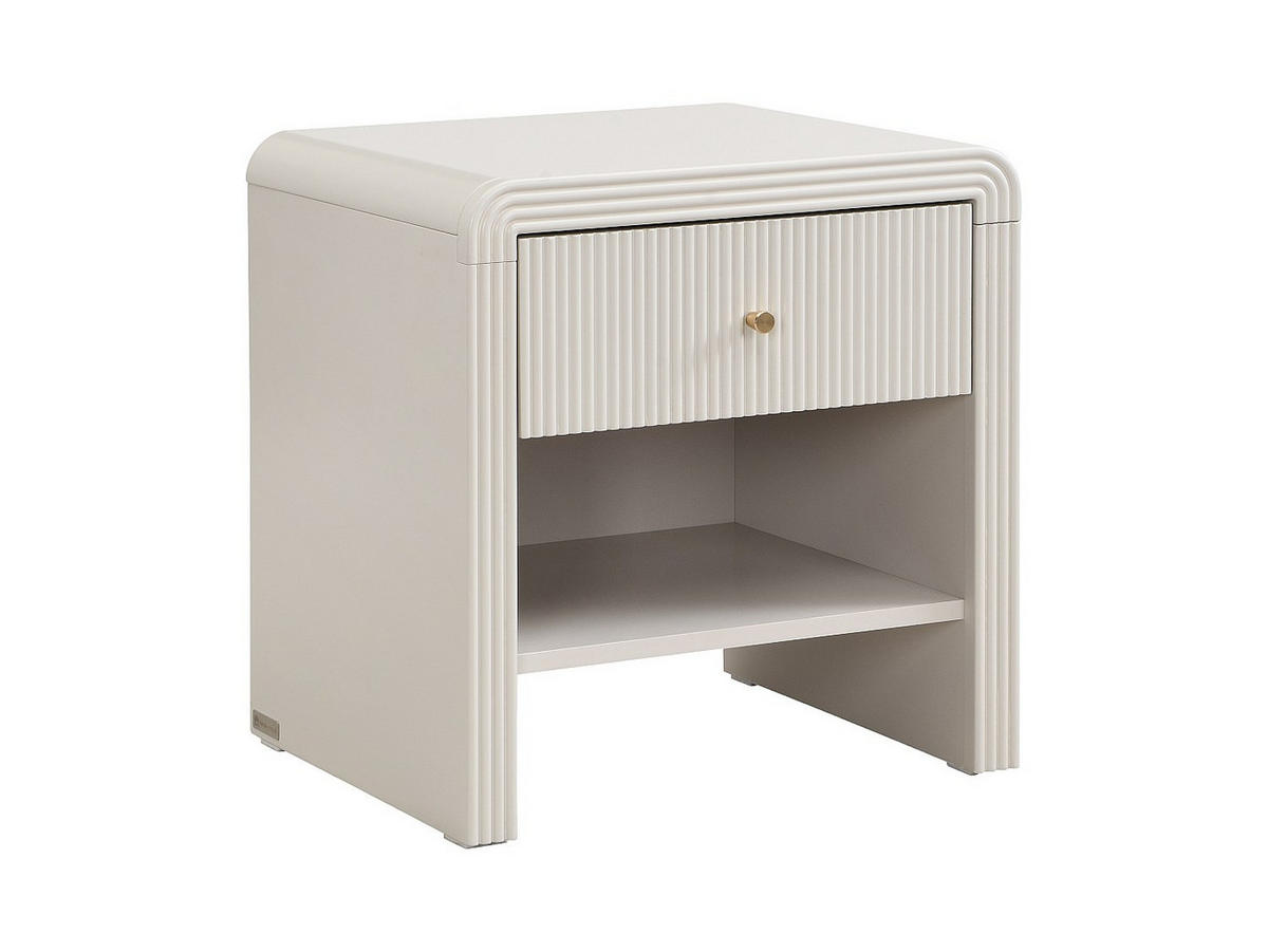 NACHTTISCH - 48 x 40 - holz - beige Mirenalo - Beige, Holz (48/50/40cm) - Vente-Unique