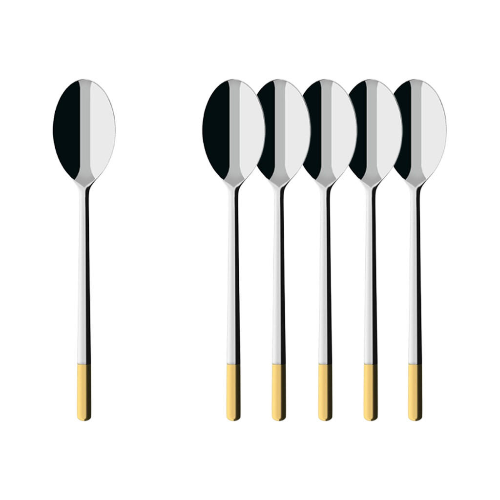 TAFELLÖFFEL Ella teilvergoldet silber-gold 211 mm 6er Set - Silberfarben/Goldfarben, Metall - Villeroy & Boch