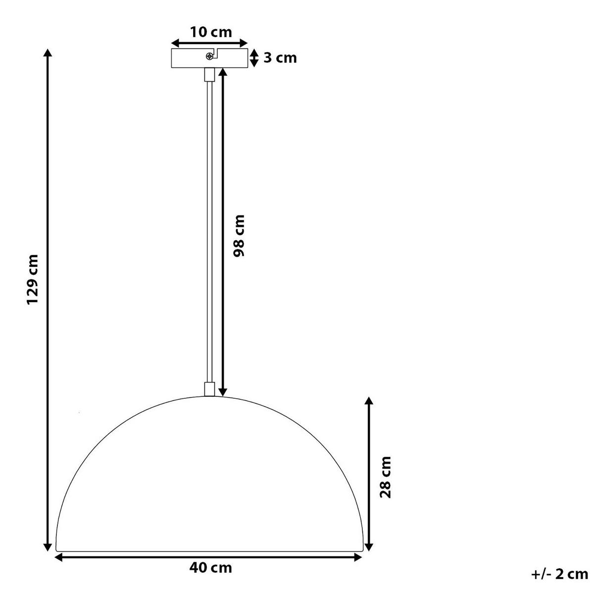 HÄNGELEUCHTE Cetina 40/40/129 cm - Schwarz, Metall (40/40/129cm) - Beliani