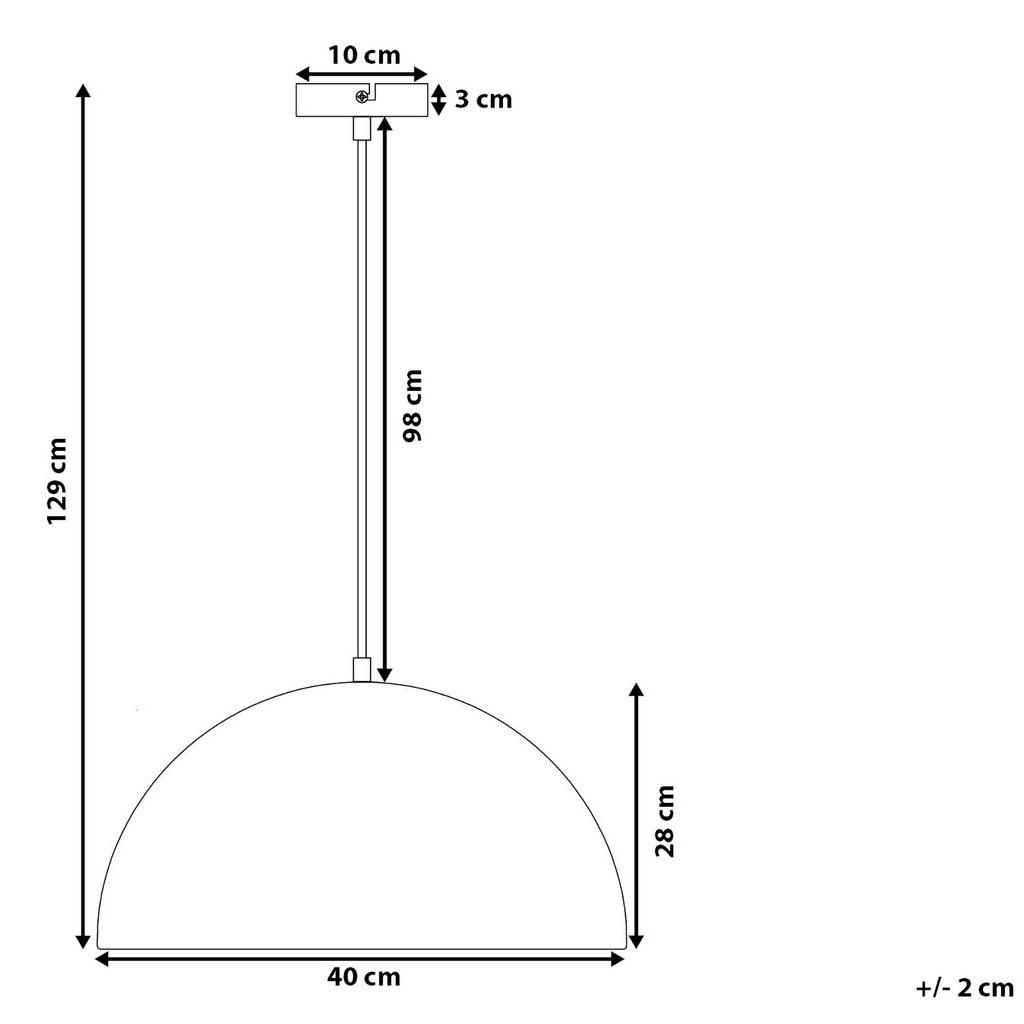 Thumbnail - Beliani Hängeleuchte, Weiß, Metall, E27, 40x129x40 cm, Lampen & Leuchten, Innenbeleuchtung, Hängelampen, Pendelleuchten