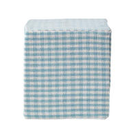 SITZWÜRFEL Vichy-Karo blau, Hocker kariert 36/36/38 cm - Blau, Textil (36/38/36cm) - Homescapes