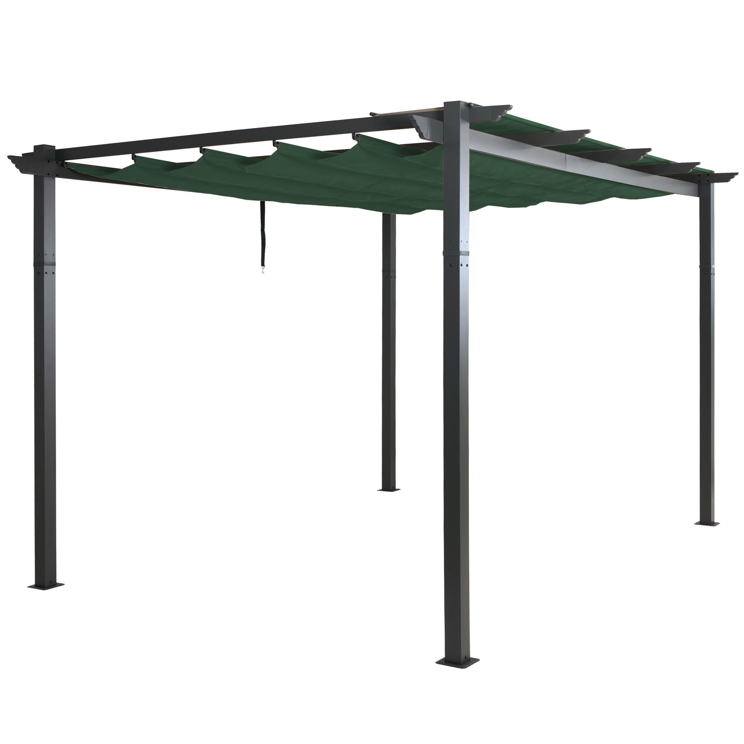 PERGOLA Grün - Grün, Metall (400/240/300cm) - MCW