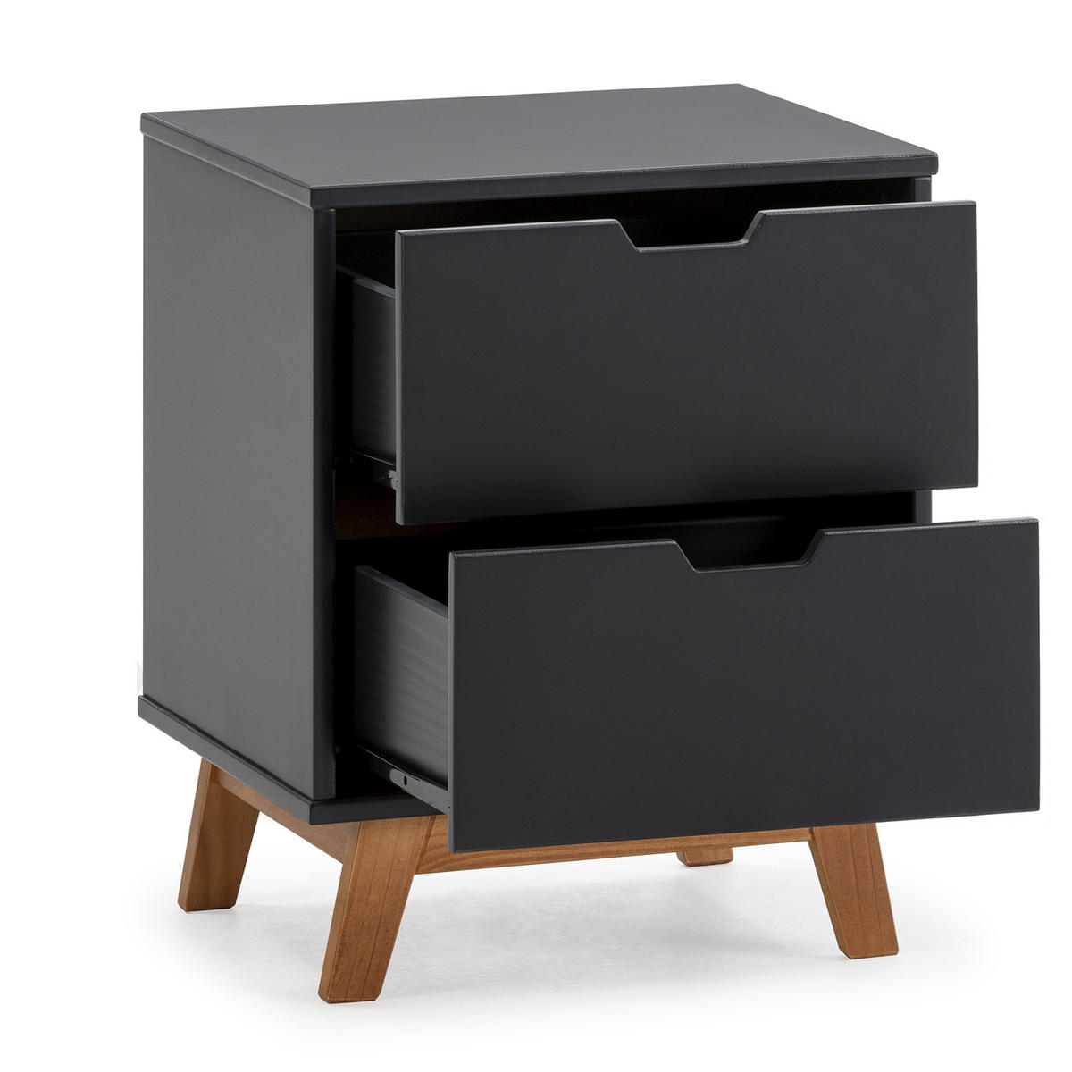 NACHTTISCH Mirada 2 Schubladen Anthrazit - Anthrazit, Holz (43/52/35cm) - VS Venta-stock