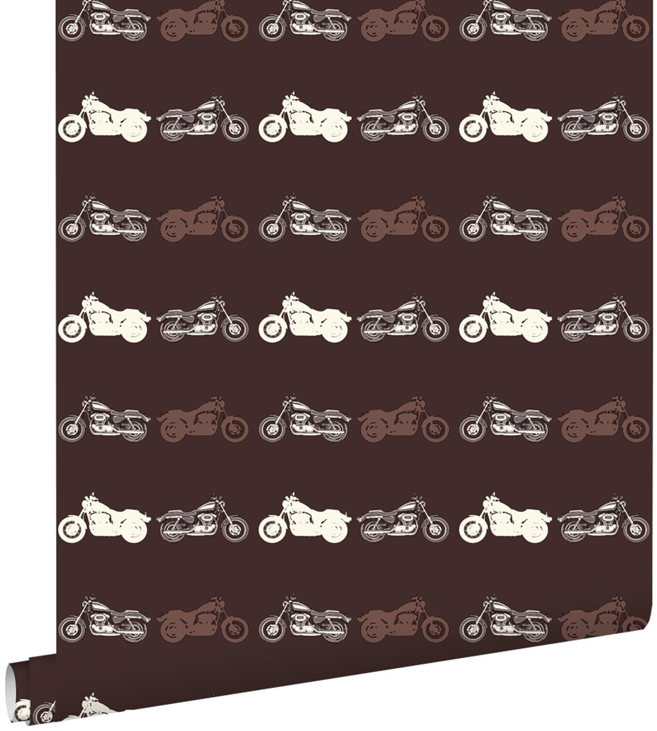 TAPETE Motorräder 53 cm x 10.05 m - Braun, Papier (53/1000cm) - ESTAhome