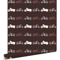 TAPETE Motorräder 53 cm x 10.05 m - Braun, Papier (53/1000cm) - ESTAhome