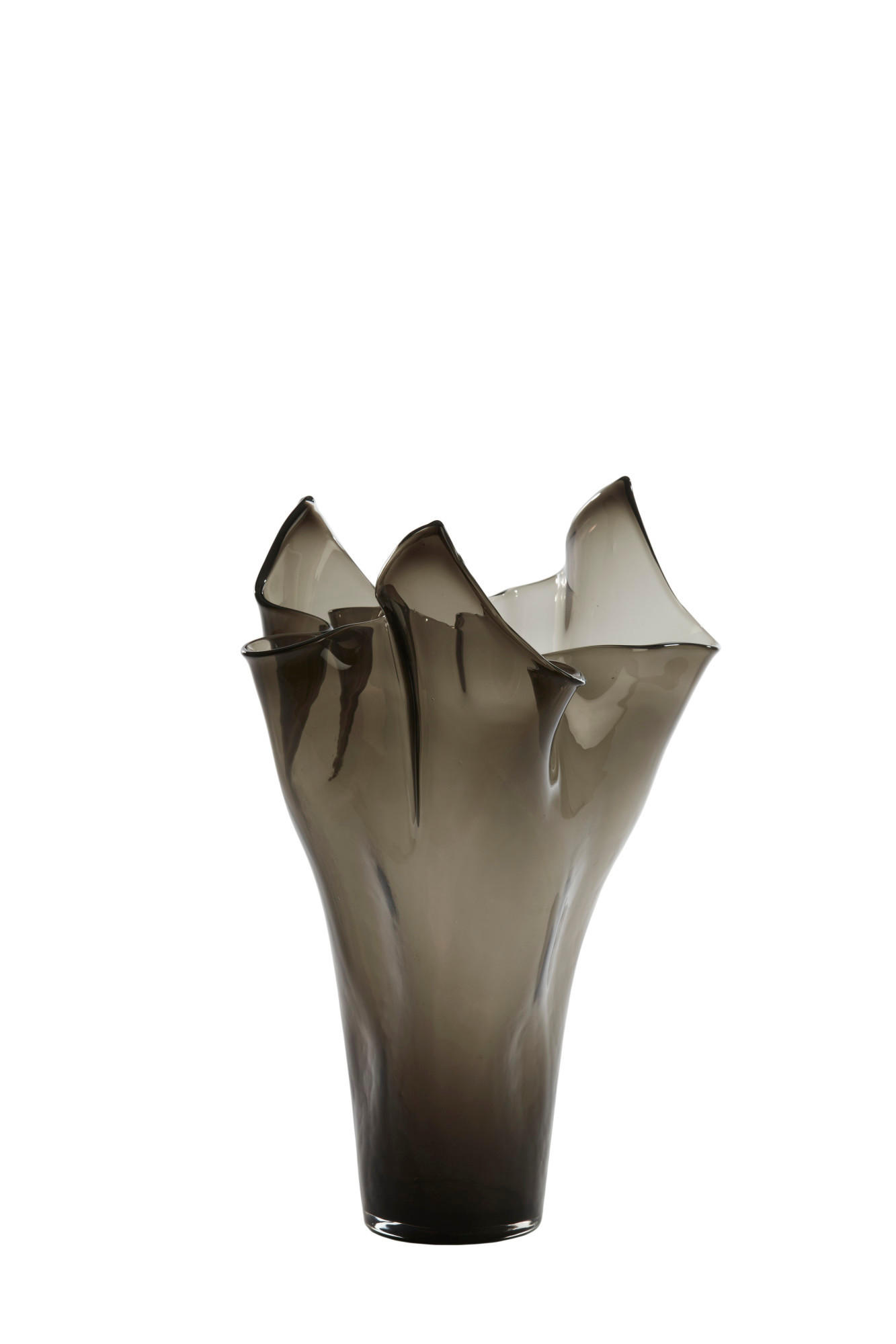 VASE Aiora Grau Ø31/46 cm - Grau, Glas (31/46cm) - Light & Living