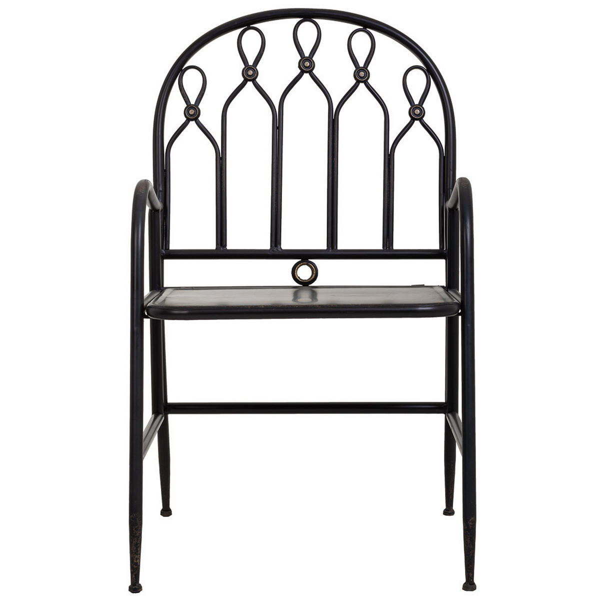 STUHL aus Metall, schwarz, 55x56x96cm - Schwarz, Metall (55/96/56cm) - Wanderlust