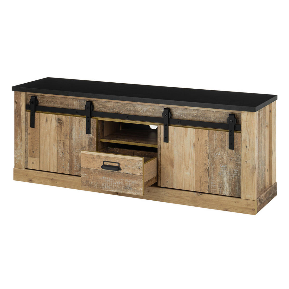 LOWBOARD Shelton-61 - Braun, Holzwerkstoff (162/61/43cm) - Lomado