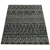 OUTDOORTEPPICH 60/100 cm Illusion 321 - Schwarz, Kunststoff (60/100cm) - Paco Home