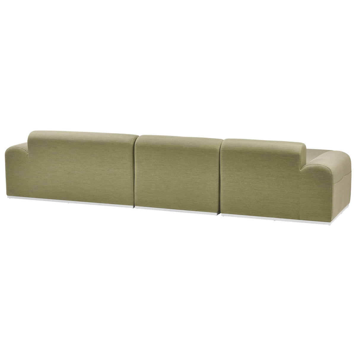 LOUNGE-SET 7-Sitzer Grün Battifollo - Weiß/Grün, Textil - Beliani