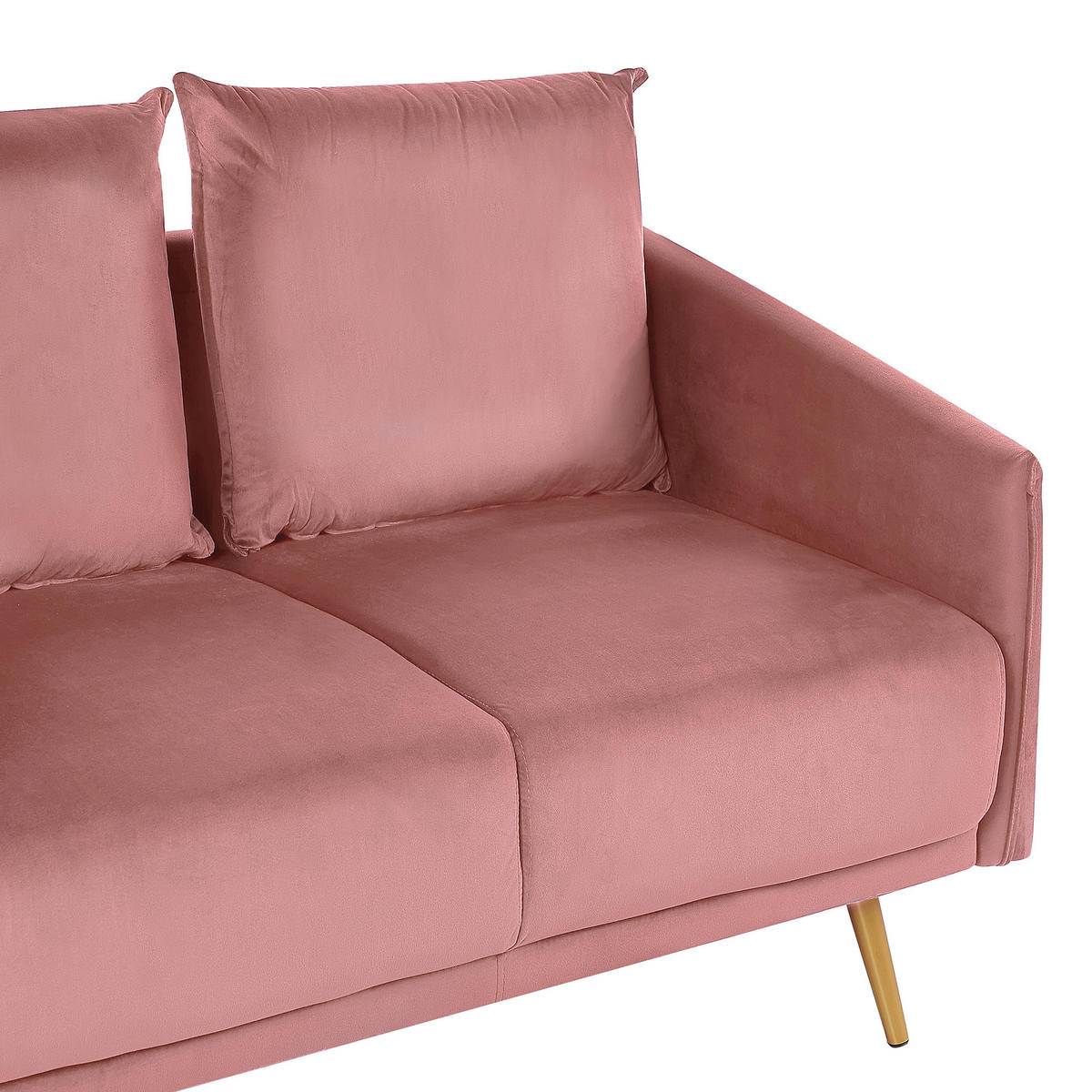 2-SITZER-SOFA Samtstoff Rosa Maura - Pink, Textil (130/83/78cm) - Beliani