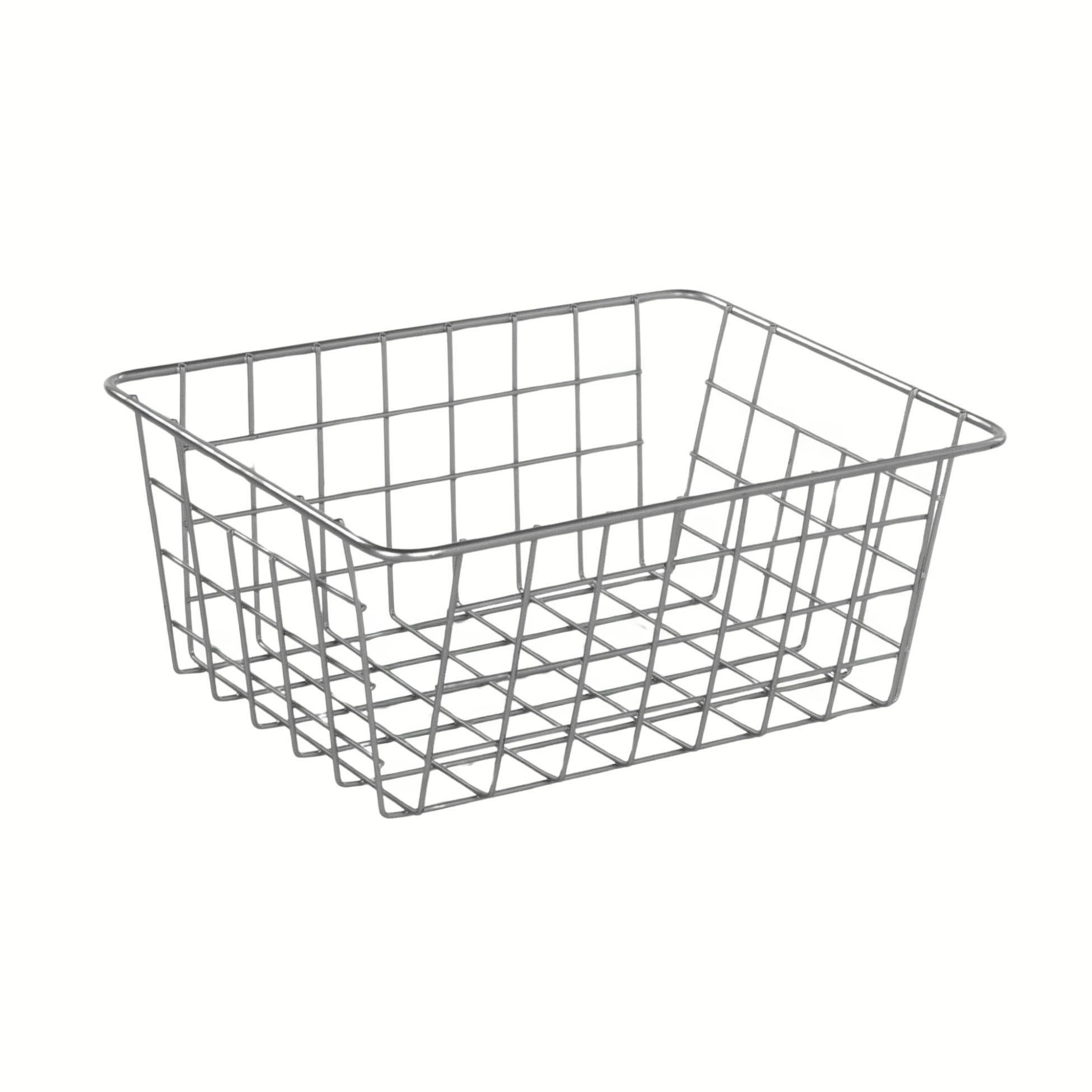 OBSTKORB Metall grau 24/18/10 cm - Grau, Metall (24/10cm)