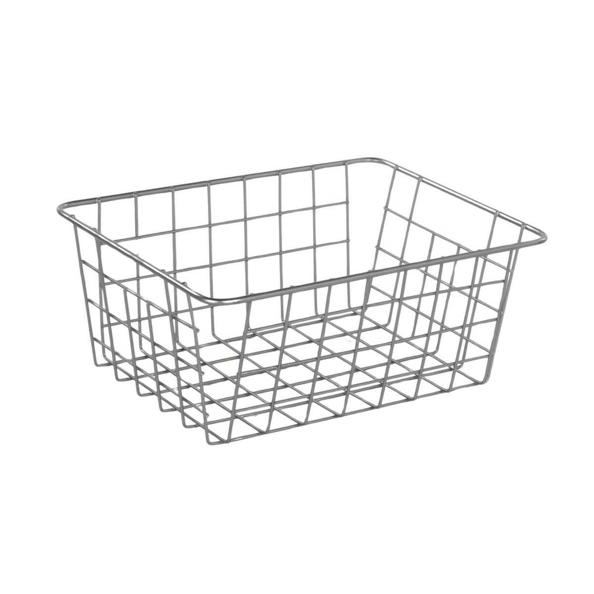 OBSTKORB Metall grau 24/18/10 cm - Grau, Metall (24/10cm)