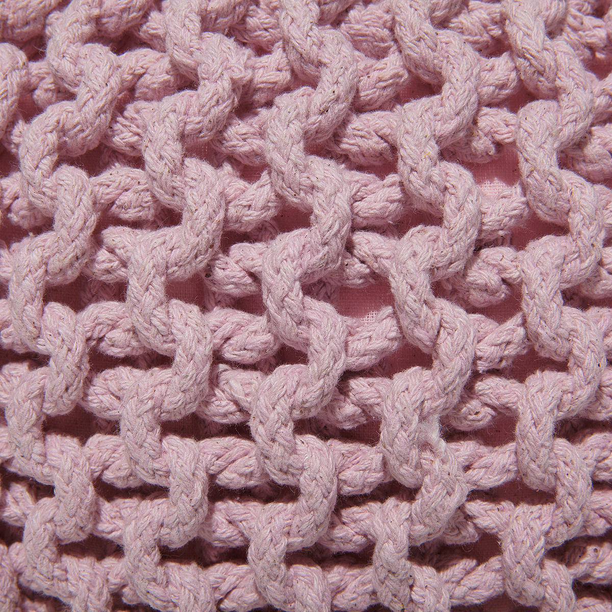 POUF Conrad 40/40/25 cm - Pink, Naturmaterialen/Textil (40/25/40cm) - Beliani