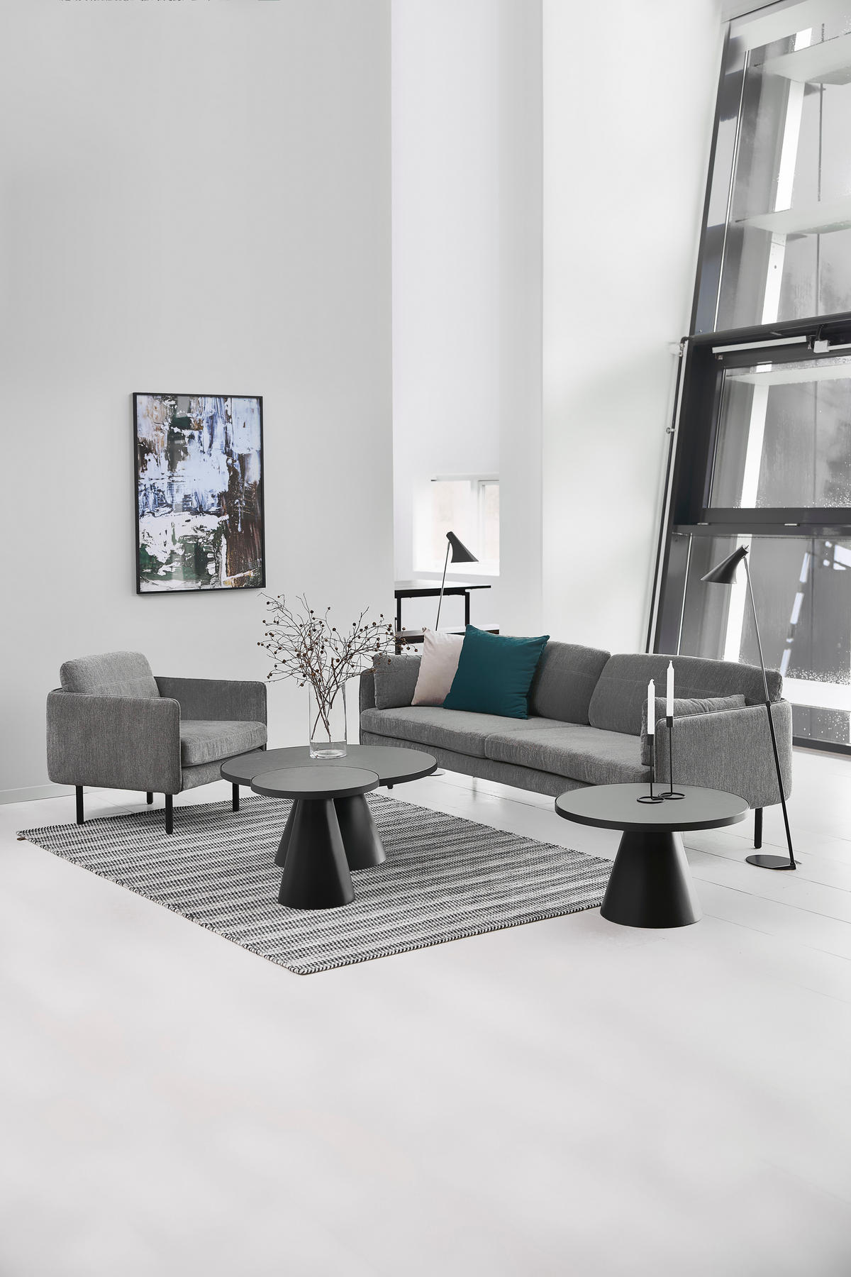 COUCHTISCH Ø65 cm - Schwarz, Holzwerkstoff (66/66/40cm) - ebuy24