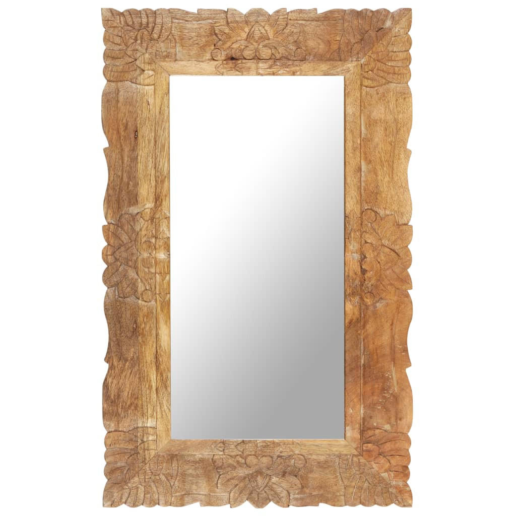 SPIEGEL 80x50 cm Massivholz Mango - Braun, Holz (50/80/1cm) - furnicato