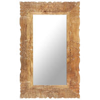 SPIEGEL 80x50 cm Massivholz Mango - Braun, Holz (50/80/1cm) - furnicato