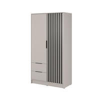DREHTÜRENSCHRANK - John 2D ohne Spiegiel - Kaschmir - Kaschmir, Holzwerkstoff/Metall (105/200/51cm) - Möblo
