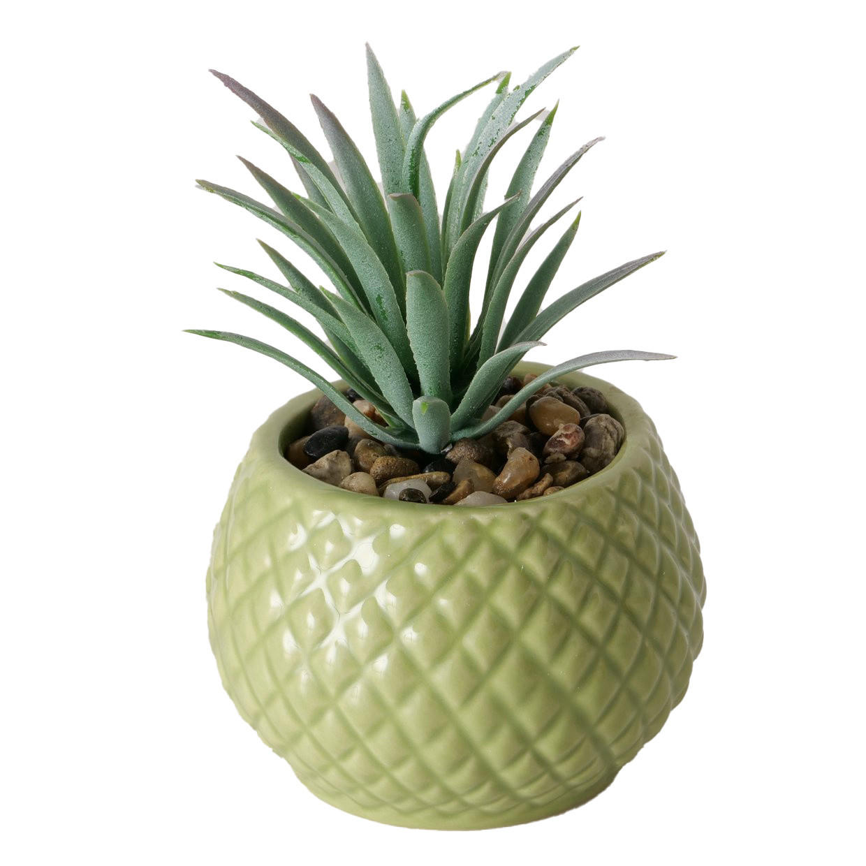 KÜNSTLICHER SUKKULENT Maluha 10,5 cm - Grün, Keramik (10.5cm) - Boltze Home