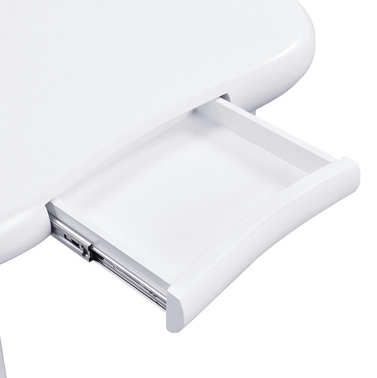 COUCHTISCH 98/65,5/40 cm aus MDF mit 16-farbiger LED-Beleuchtung und Schublade in Cloud-Form, Weiß - Weiß, Holzwerkstoff (98/65.5/40cm) - Redom