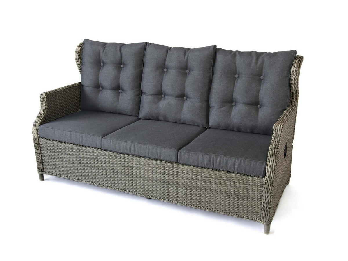 DININGLOUNGE-SET Canelli Braun mit Tisch und Hockern für 7 Personen - Braun, Naturmaterialien - bellavista - Home & Garden