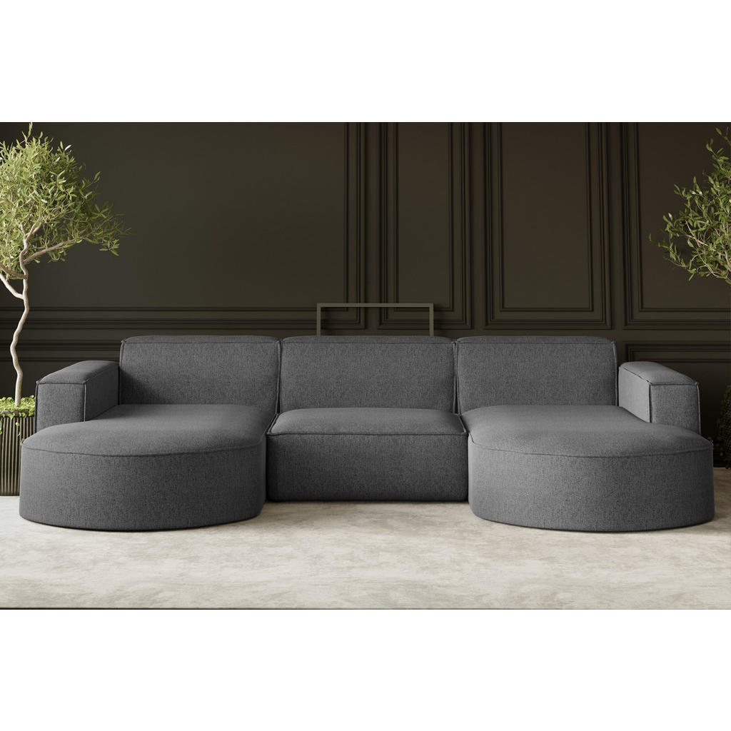 Thumbnail - Kaiser Möbel Ecksofa, Silber, Holz, 299x165 cm, Wohnzimmer, Sofas & Couches, Wohnlandschaften, Ecksofas