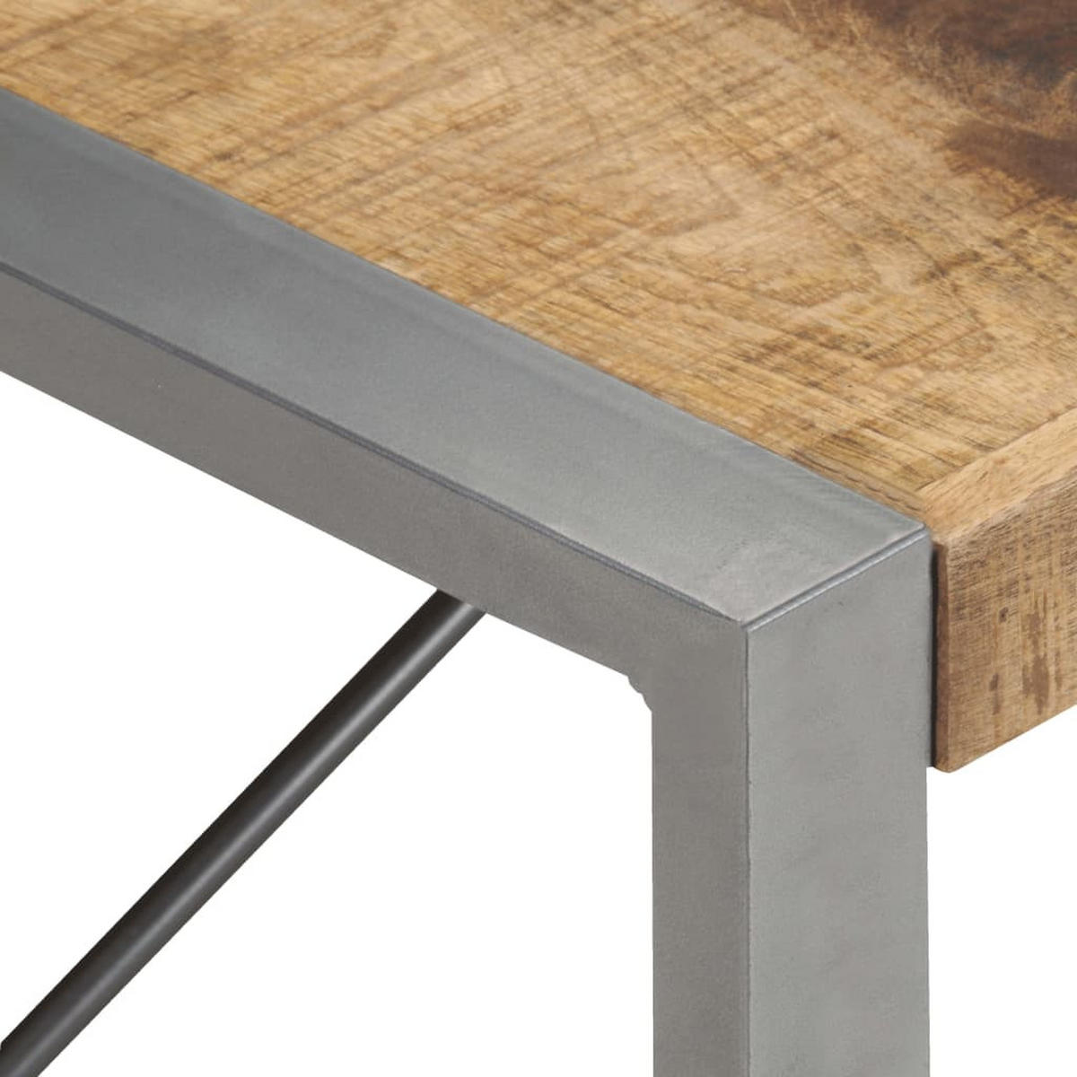 COUCHTISCH 180x90x40 cm Raues Mangoholz - Braun, Holz (90/180/40cm) - furnicato