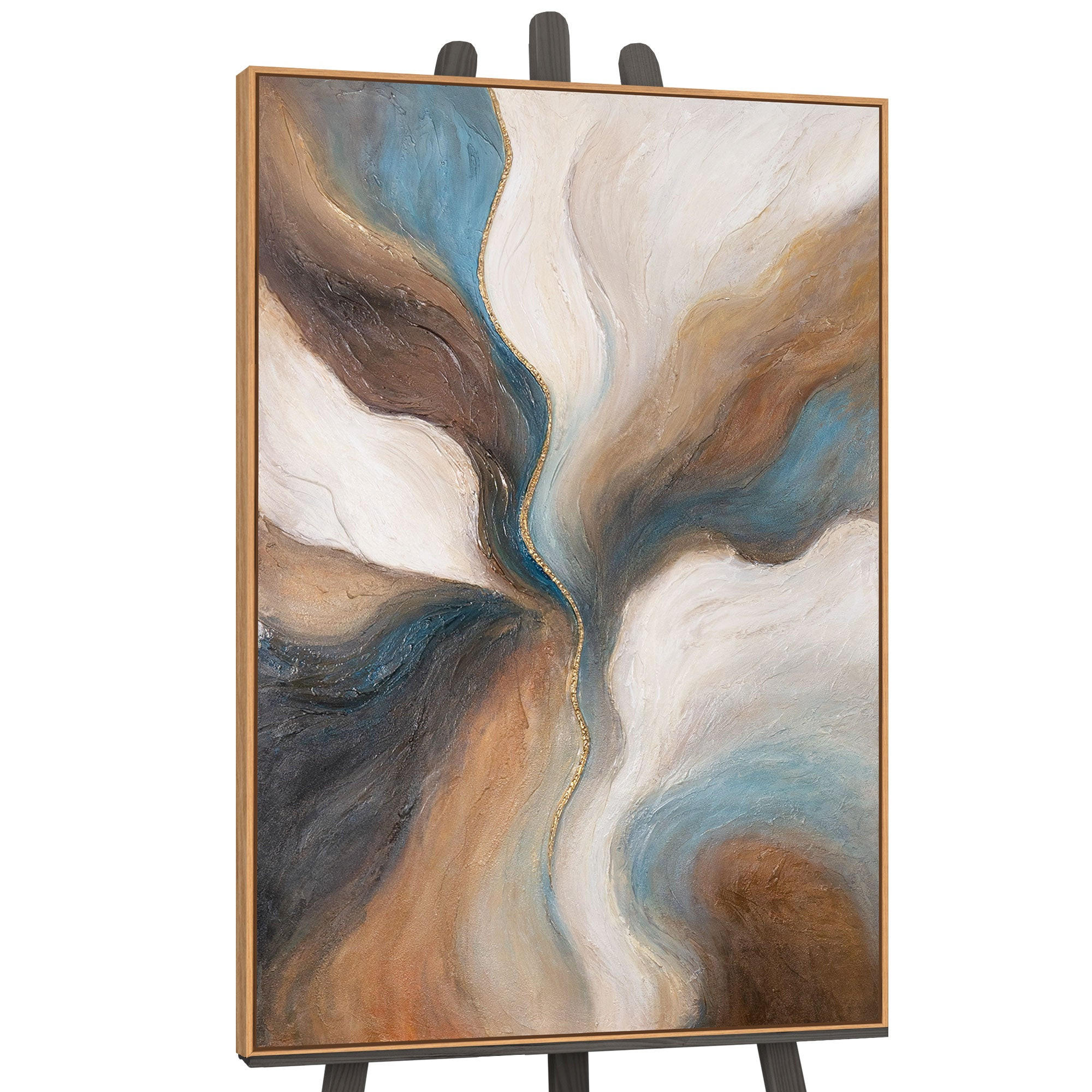 GEMÄLDE Vergehen der Zeit Schattenfugenrahmen Grau 140x100 cm - Grau, Holz (140/100cm) - YS-art gallery
