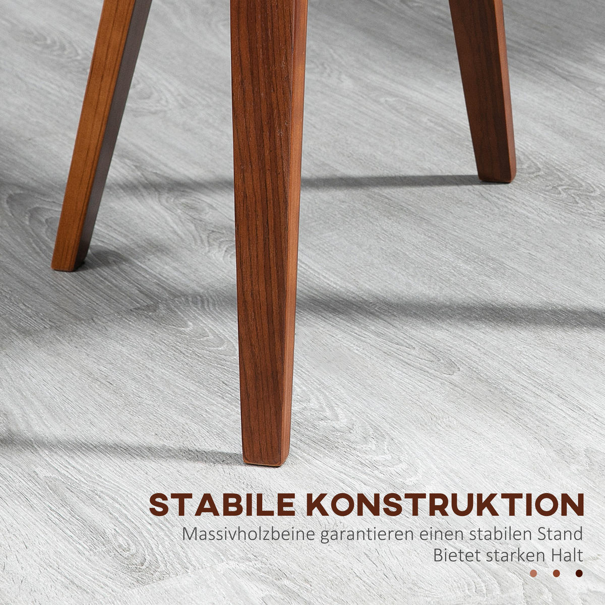 ESSSTÜHLE 2er Set Kunstleder Holz Schwarz - Schwarz, Holz (53/81/54cm) - HOMCOM