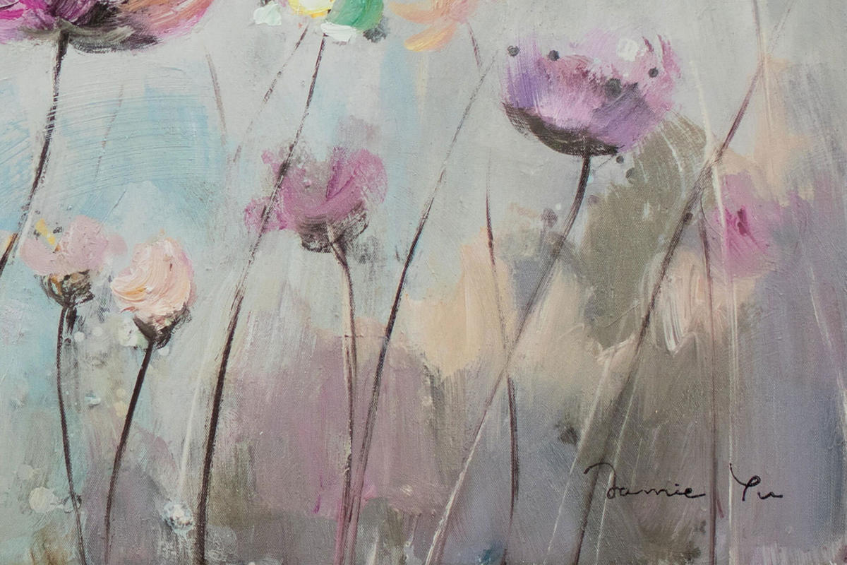 ACRYLBILD HANDGEMALT 150/50 cm - Pink, Holz/Textil (150/50cm) - KUNSTLOFT