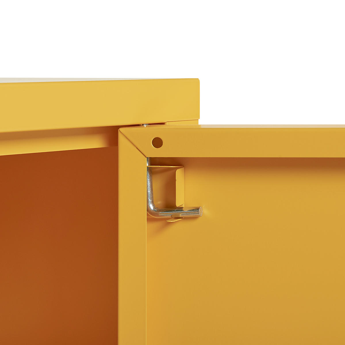 LOWBOARD gelb 2 Türen 100 cm Uria - Gelb, Metall (100/65/40cm) - Beliani