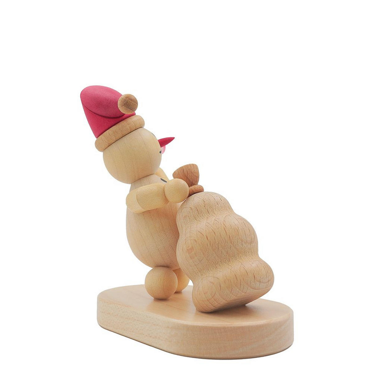 HOLZFIGUR Schneemann Junior Weihnachtswichtel auf Sockel 7 cm - Multicolor, Holz (9/10/0.1cm)
