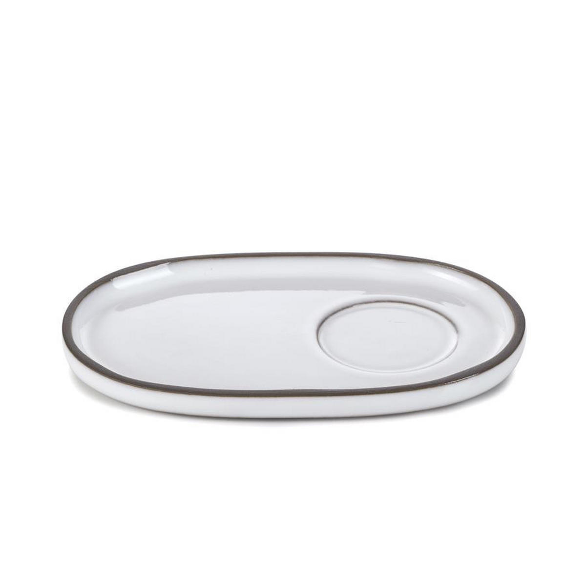 UNTERTASSE CARACTERE 13,5 x 8,3 x 1,2 cm Kumuluswolke weiss - Weiß, Keramik (13.5/8.3/1.2cm) - Revol Porcelaine France