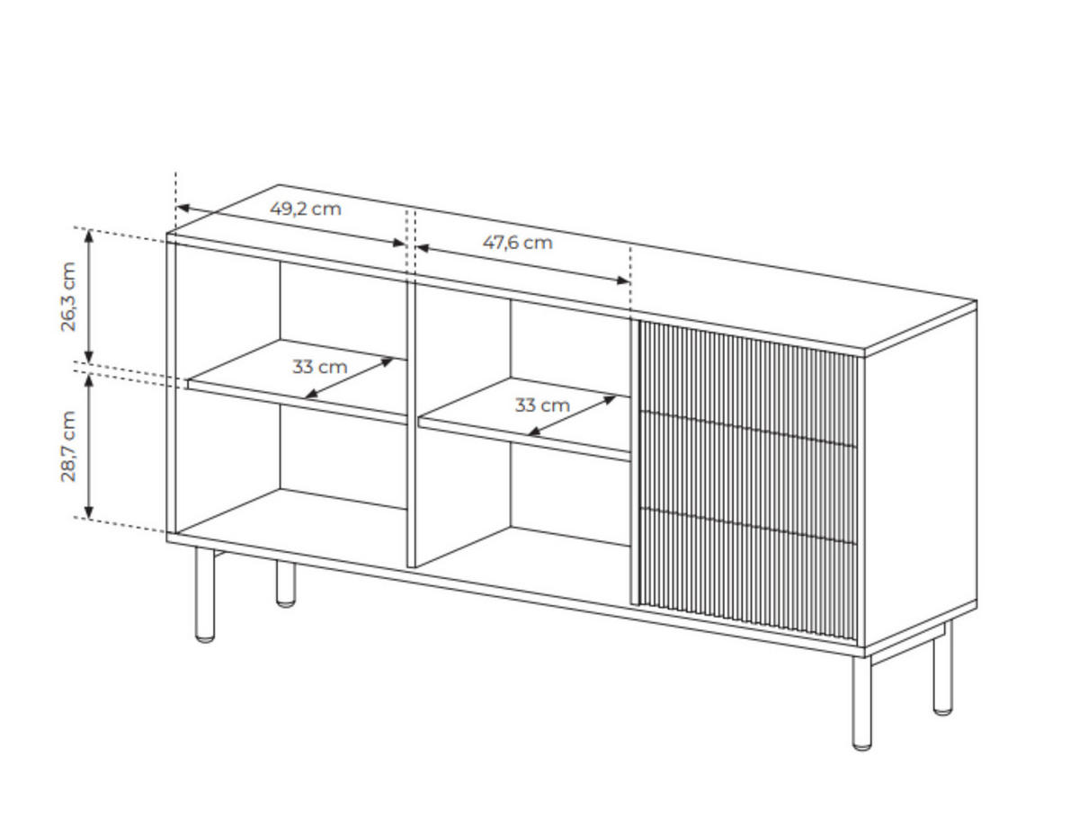 KOMMODE Aviro Eiche Cremona, Kombikommode - Hellbraun/Eichefarben, Holzwerkstoff (154/80/40cm) - Bettso