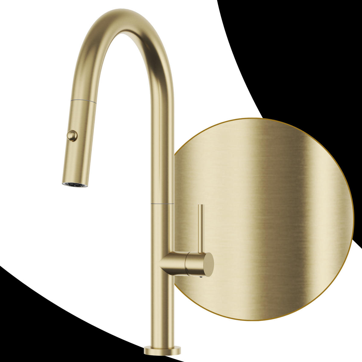 KÜCHENARMATUR Livia Gebürstetes Gold - Goldfarben, Metall (24/43/24cm) - Granitan