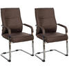 SCHWINGSTUHL 2er Set Stoff braun - Braun, Textil/Metall (55/88/60cm) - CLP