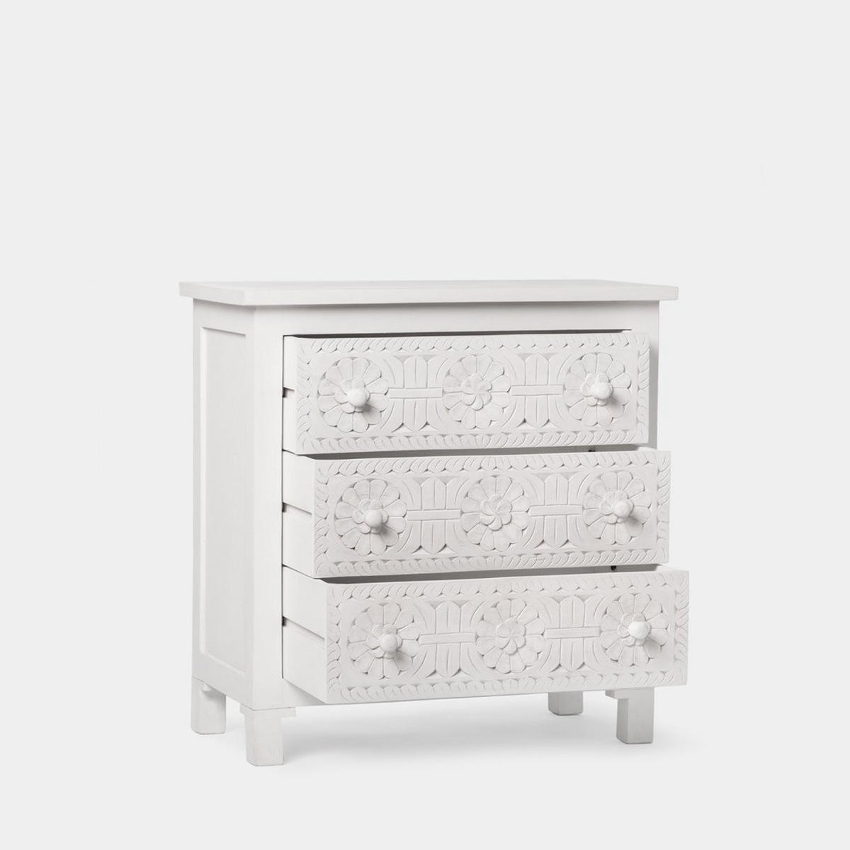 KOMMODE MIT SCHUBLADEN Iraya Weiß 80 cm x 82 cm - Weiß, Holzwerkstoff (80/82/40cm)