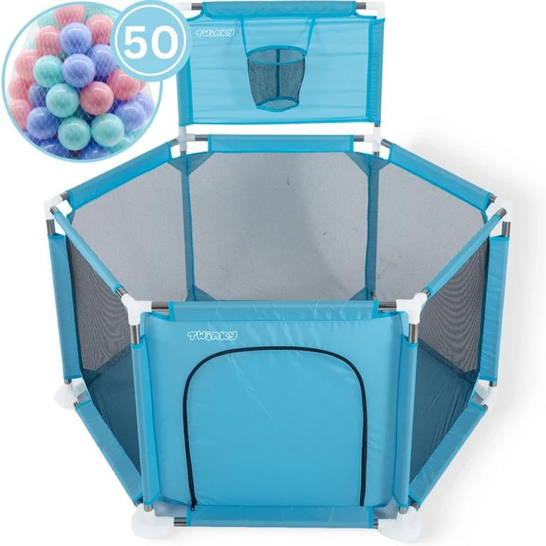 Twinky Laufstall Blau 130x130 cm