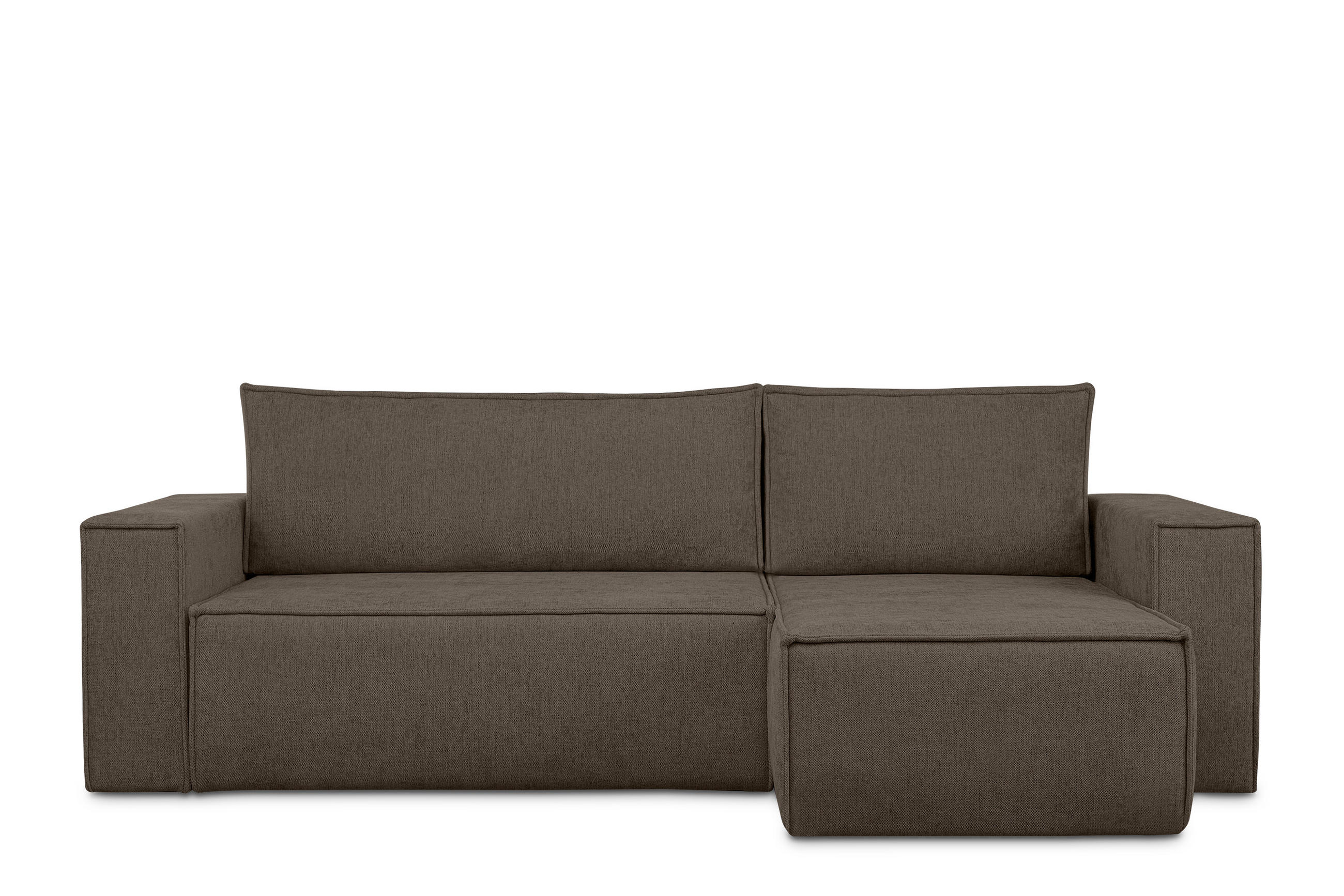 ECKSOFA-LINKS/RECHTS NAPI II mit Schlaffunktion, braun - Braun, Textil (262/148cm) - KONSIMO®