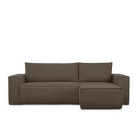ECKSOFA-LINKS/RECHTS NAPI II mit Schlaffunktion, braun - Braun, Textil (262/148cm) - KONSIMO®