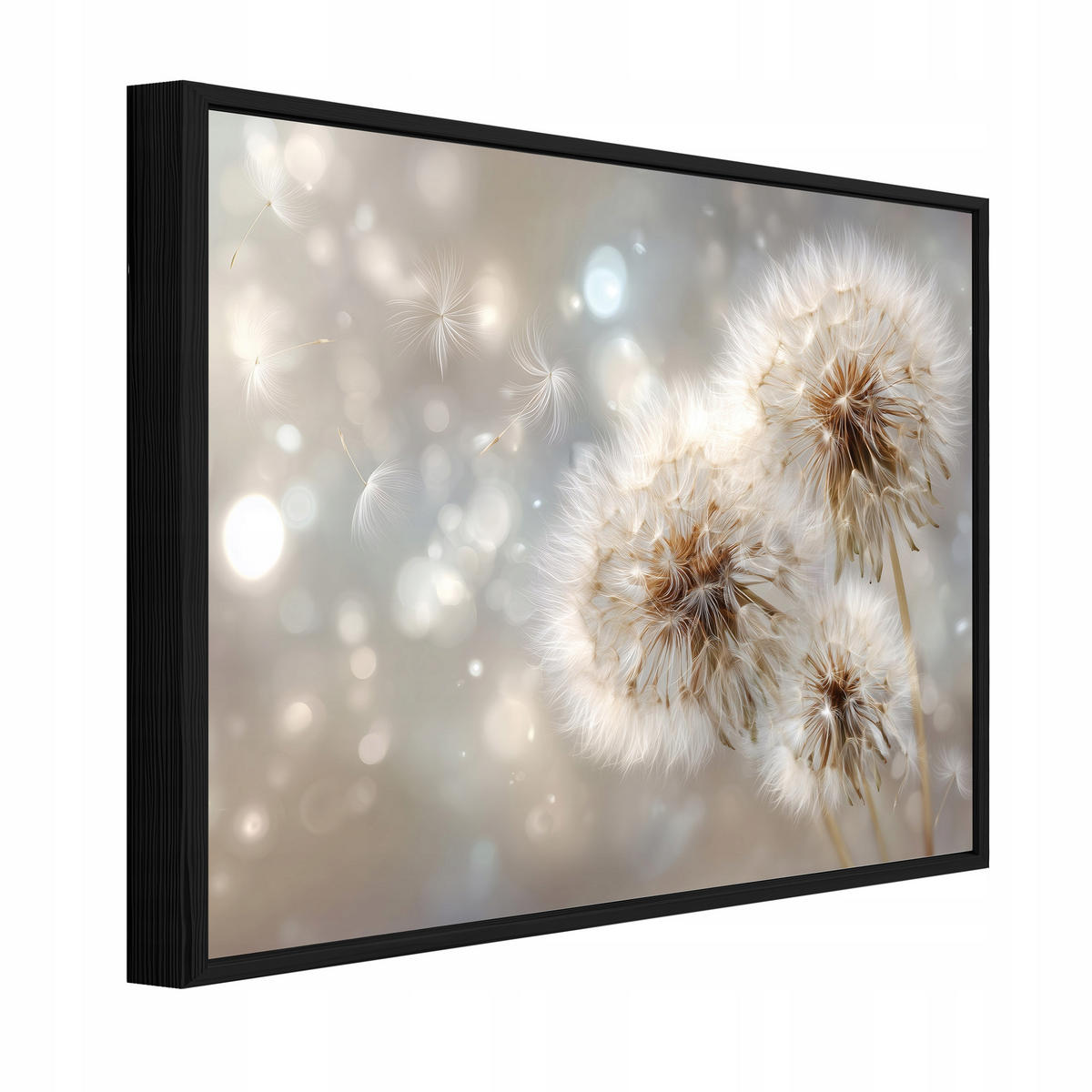 BILDER mit Rahmen Pusteblumen Blumen Beige 120x80 cm - Multicolor, Holzwerkstoff (120/80cm) - Wallarena