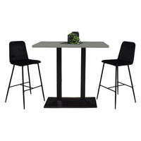 TRESENTISCH Electra 120x70x106 schwarz matt/Pinie green matt lack - Grün, Metall (120/70/106cm) - 58aufmkessel