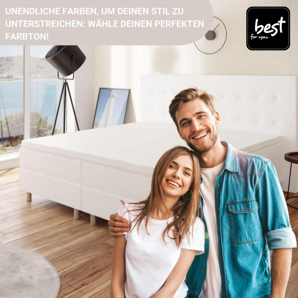 BOXBETT Neo First Class Bett Polsterbett - Weiß, Holz/Holzwerkstoff (160/200cm) - Best For Home